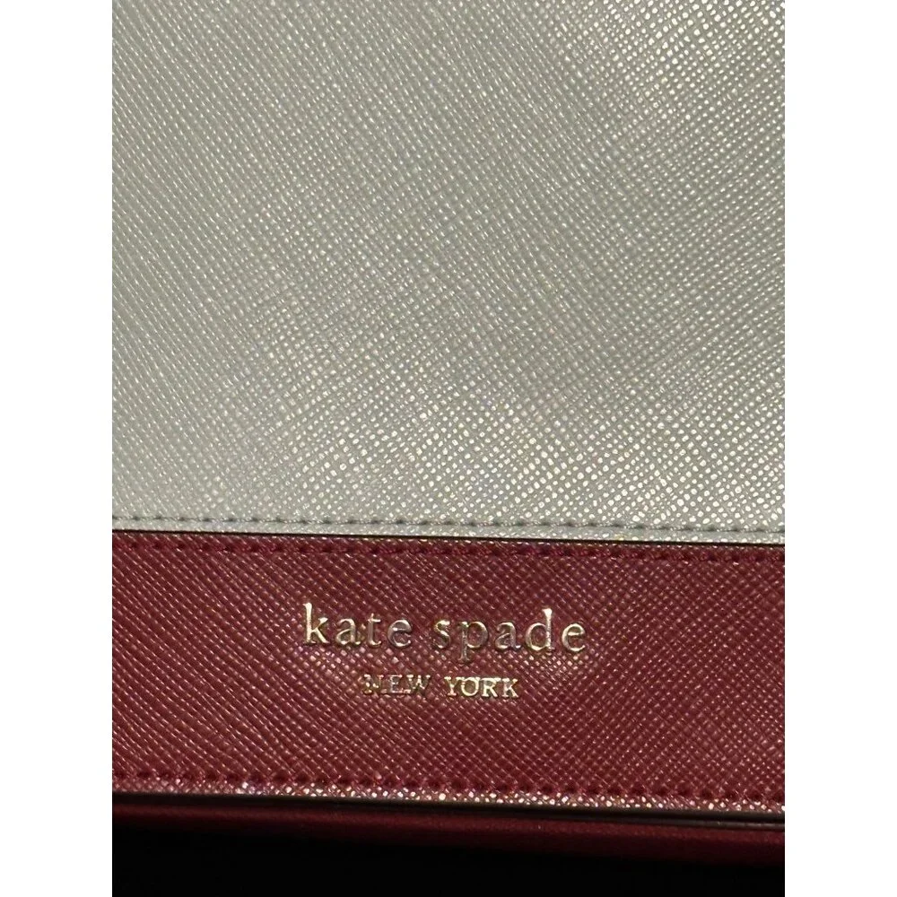 Kate Spade Crossbody Wallet On A Chain Leather Light Blue & Brown 5.25x7.5